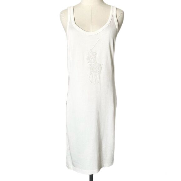 Ralph Lauren Black Label Dresses & Skirts - Ralph Lauren Black Label Beaded Horse Polo Equestrian Mini Dress White Size M